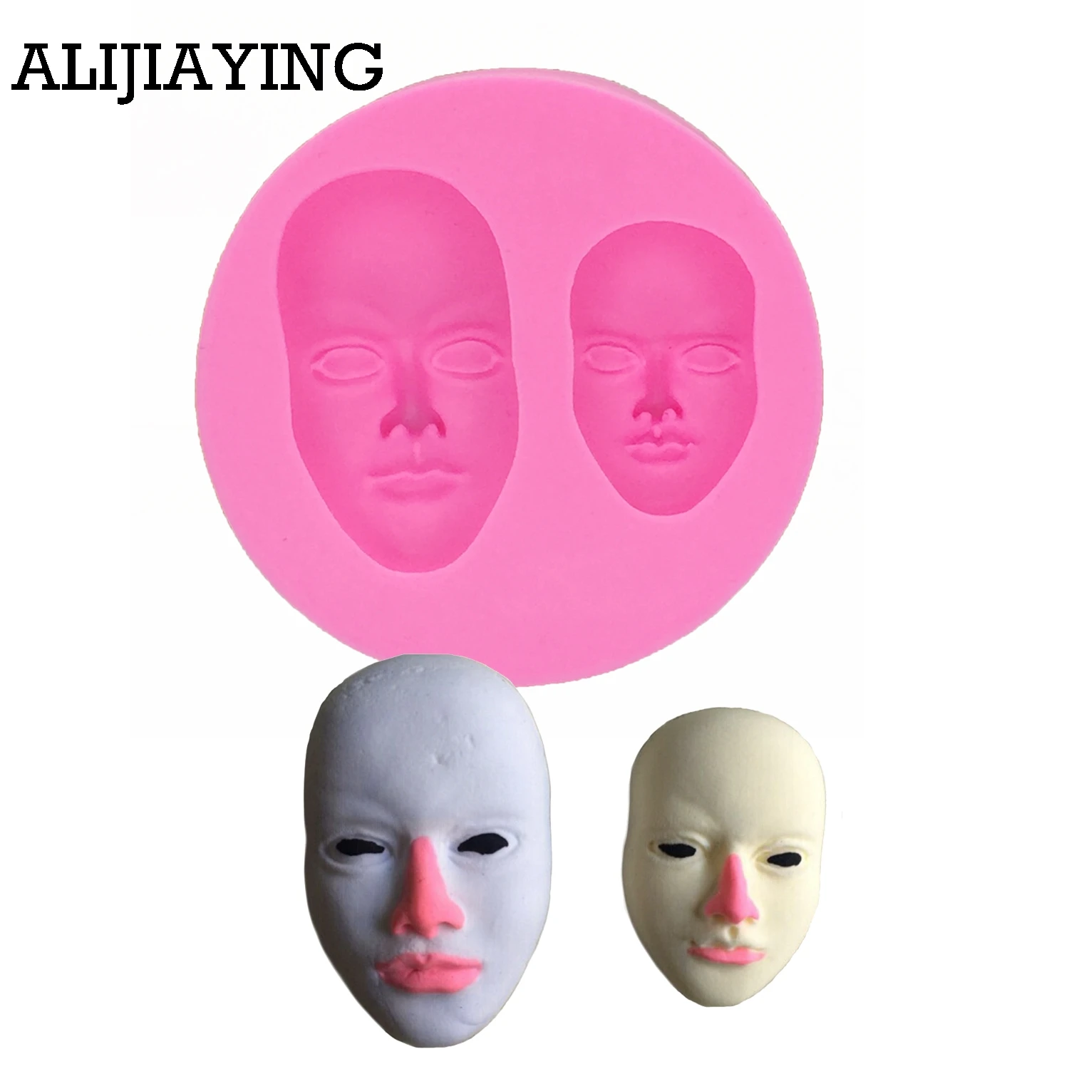 

M0009 Human Face Mask shaped Silicone Molds Fondant Cake Decoration Sugar Craft Tools baking tools