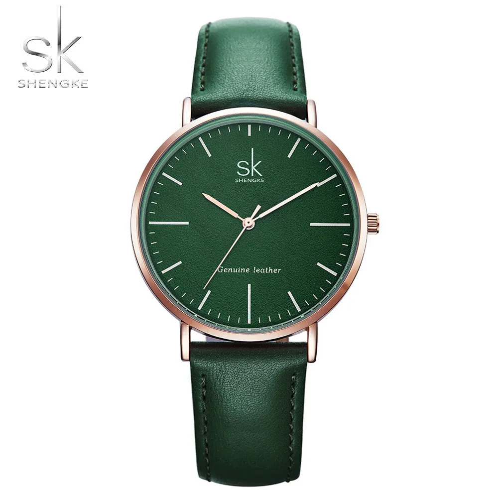 Achat Shengke Véritable En Cuir Femmes Montres De Luxe Marque Quartz Montre Dames Occasionnels Montres Femmes Horloge Montre Femme Relogio feminino