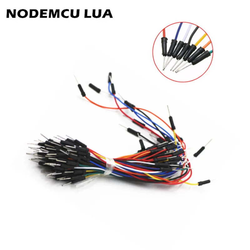 

65 pcs/130pcs Breadboard Jumper wires Cables Solderless Flexible Breadboard Jumper wires Cables Bread plate line for Arduino