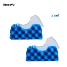 2 jeux de filtres en éponge bleue + filtre Hepa en coton blanc, pièces pour aspirateur Samsung série DJ97-01040C SC43 SC44 SC45 SC47