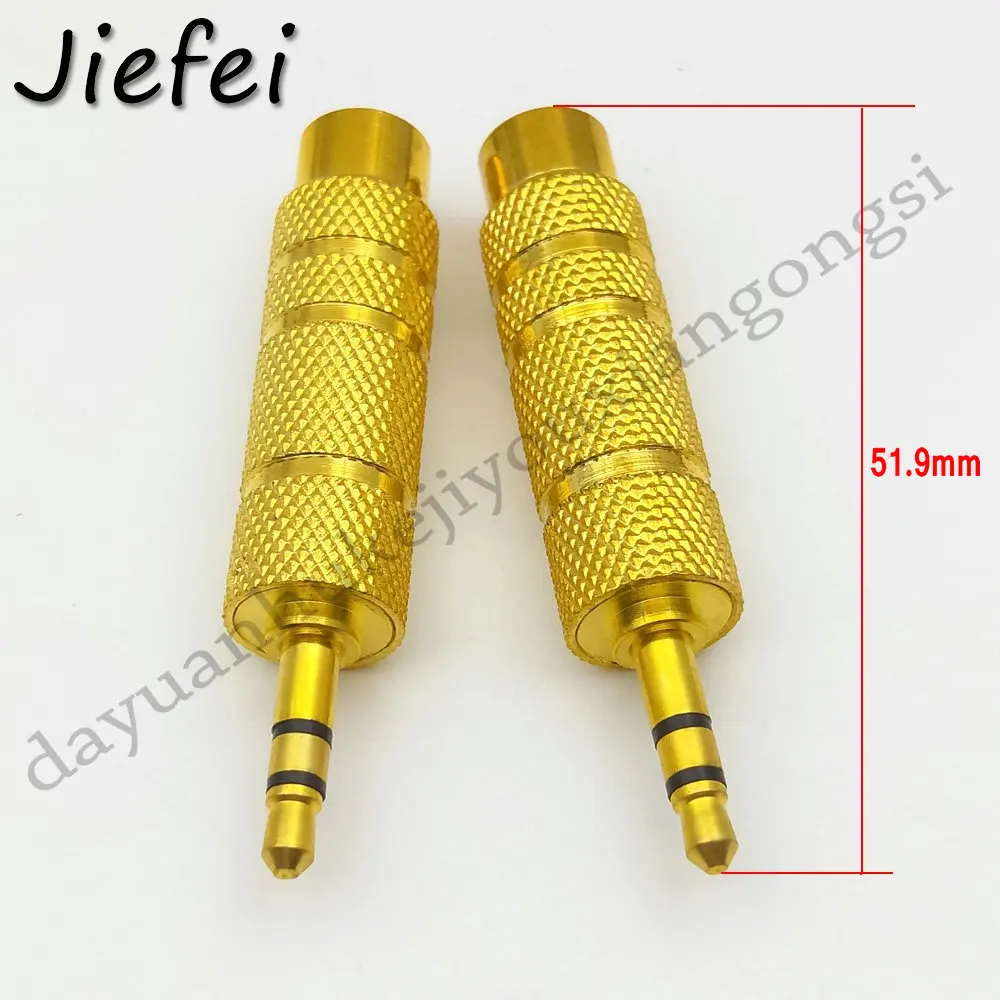 

10PCS gold 1/8 " 3.5 mm Stereo Male Jack Plug to 1/4" 6.3 mm TRS Converter Audio Adapter Microphone Connector