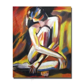 

Hotest Modern abstract sexy naked girls figure Handmade oil painting on Canvas wall art picurte for living room home decor