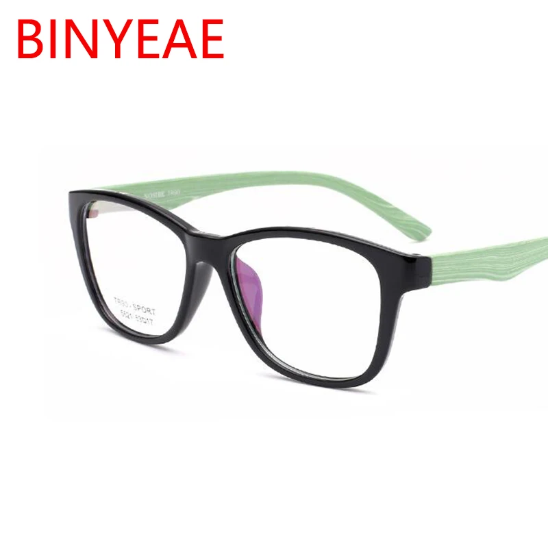 

TR90 High Quality Fashion Glasses Women Green Leg Spectacles Square Eyeglasses Frame Clear Lens Myopia Nerd Optical Glasses