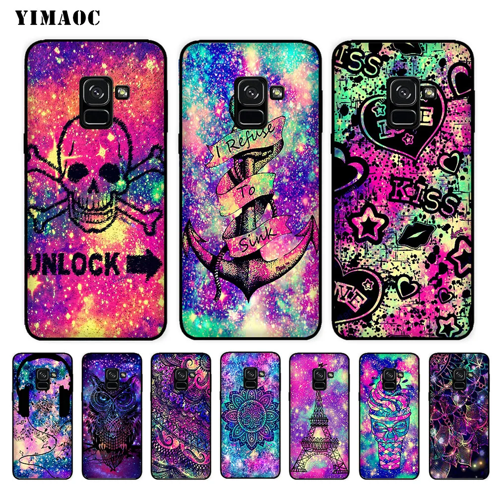 YIMAOC Colorful pattern Soft Case for Samsung Galaxy A3 A5 A6 A7 A8 A9 Plus Note 8 9 A10 A30 A40 A50 A70 |
