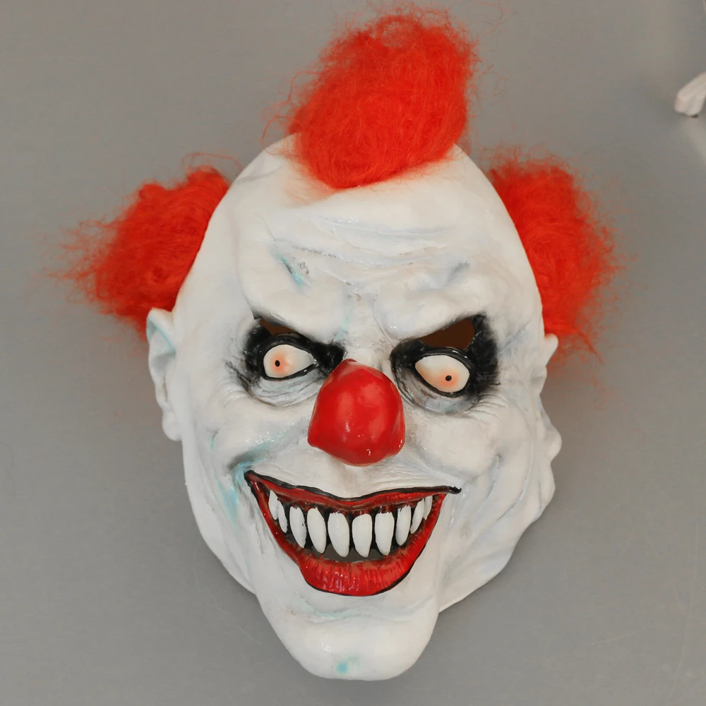 Movie Stephen King's It Mask Pennywise Mask Cosplay Terror Masks Horror Red Hair Clown Joker Halloween (5)