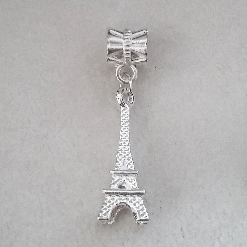 

1PC Eiffel Tower Pendant Charms Silver Dangle Bead For European Pandora Charm DIY Pulseras Women's bracelets