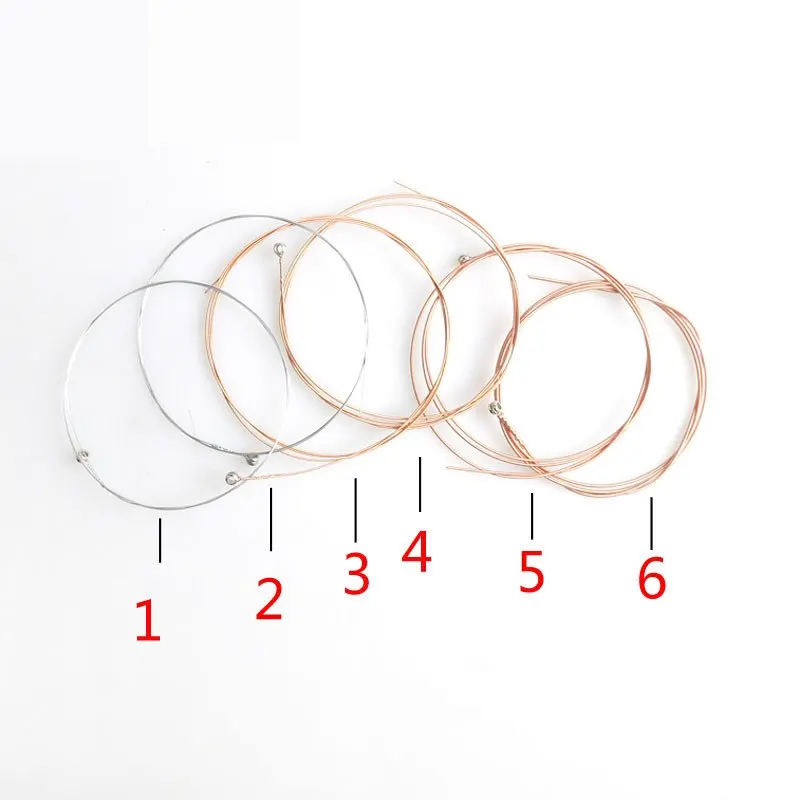 Acoustic Guitar String 6 pcs/ Set Silver Pure Strigning For Guitarra Bass Parts &amp Accessories Strings for Guitars 10 | Спорт и
