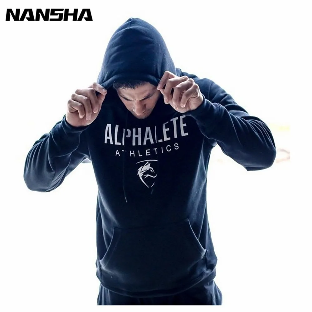 ALPHALETE الرجال صالات رياضية هوديس الجمنازيوم اللياقة البدنية كمال الاجسام البلوز نجوم النادي الأهلي السترة الرياضية الذكور تجريب مقنعين سترة ...
