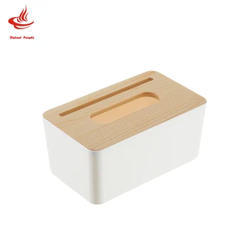 

Removable Wooden Tissue Box Container Home Square Shape Napkin Tissue Holder Paper Dispenser Fashion Tissue Holder Case