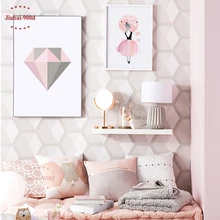 900D розовый алмаз плакат, акварельные девушки настенные картины для комнаты девушки, печать картина холст живопись плакат Декор стены Искусство YE110