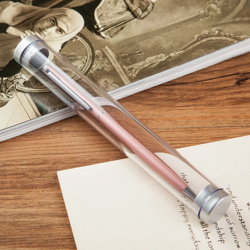 Чехол-карандаш для одной ручки школьные принадлежности прозрачный пластиковый держатель для ручки чехол для письма Чехол Коробка для хранения канцтоваров уголок радости