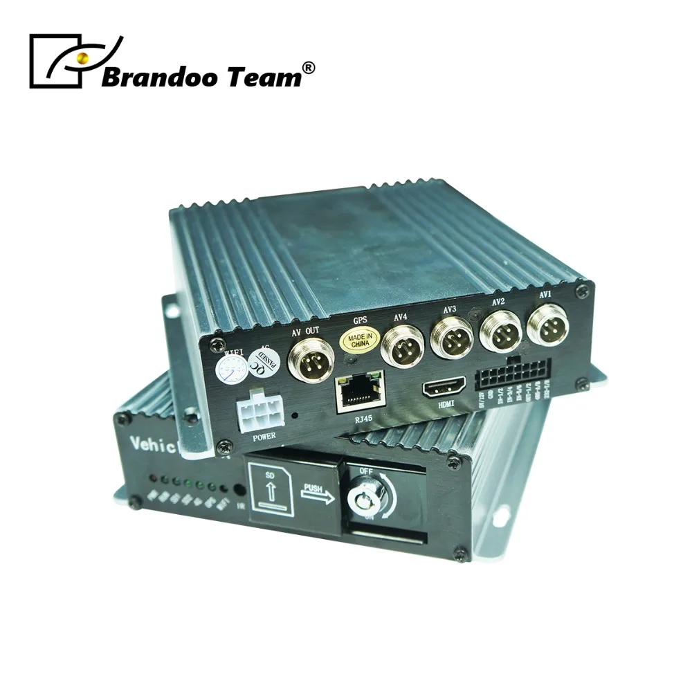 

1080P SD 4CH Car DVR H.265 Mobile DVR Taxi Bus Vehicle MDVR Support H.265 Compression Dual SD Card type MDVR