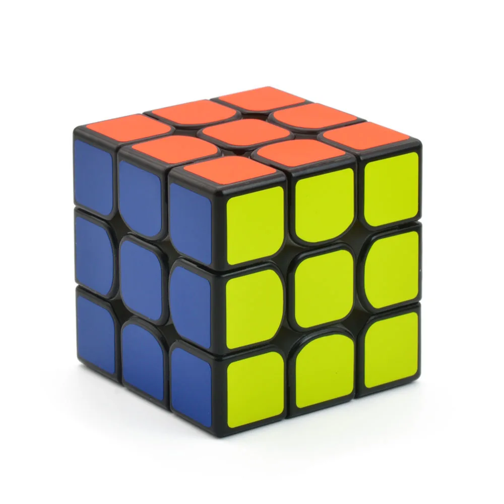 Rubik Cube Puzzle Speed Twist Magic Gift Smooth Set of 4 Rubic Brain Game Black 