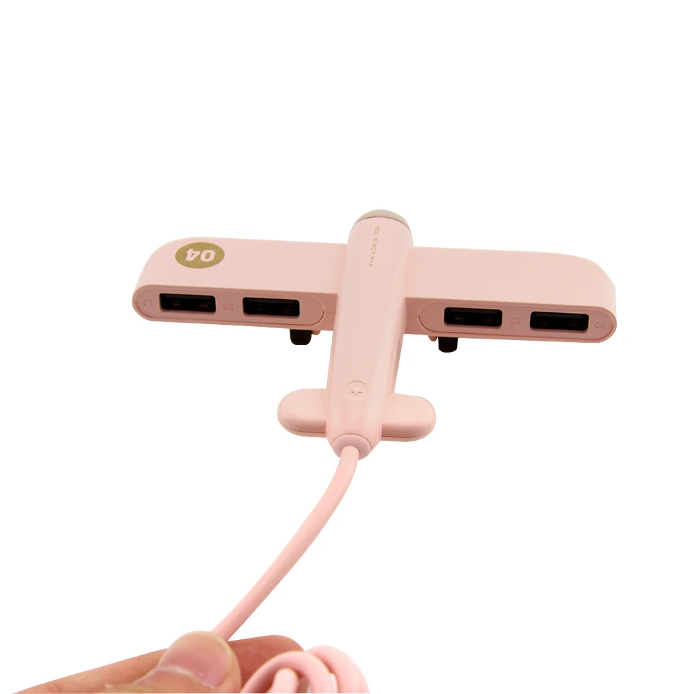 USB 2,0 концентратор 4 порта OTG многопортовый usb-адаптер в форме самолета концентратор портативный подключи и играй для ПК Компьютерные аксессуары ноутбук планшет