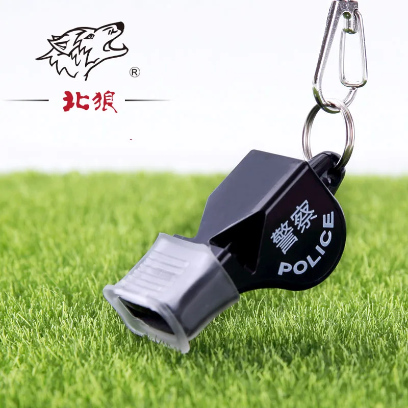 2pcs Police Whistle with lanyard Outdoor survival whistle lifesaving Security military alarm football soccer whistle Wholesale