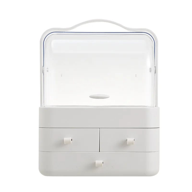 Косметический ящик, органайзер для макияжа, коробка для хранения косметики, контейнер для ногтей, шкатулка, держатель, настольный чехол для хранения
