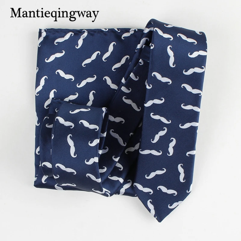  Mantieqingway Wedding Set For Men Polyester Groom Jacquard Neckties+Handkerchief Mens Casual Neckwe