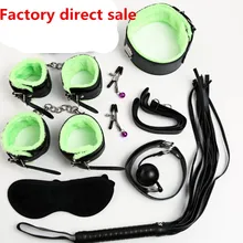 Sex Toy for Couples Adult Games Handcuffs Nipple Clamps Whip Collar Erotic Toy Leather Sexy toys