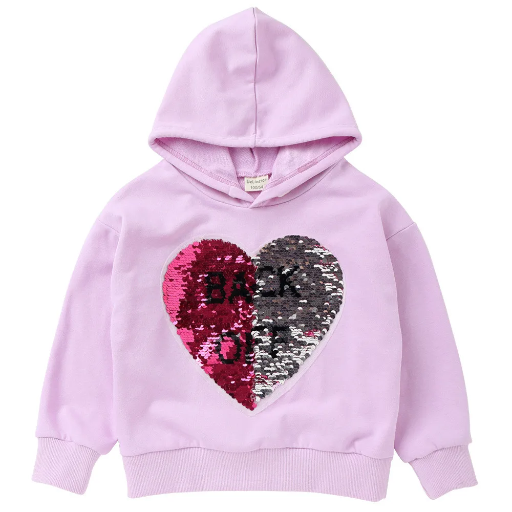 

VIDMID Baby Girls Hoodies Clothes Children Sequins Discoloration sweaters children reverse girls outerwear kids jacket 4052 03