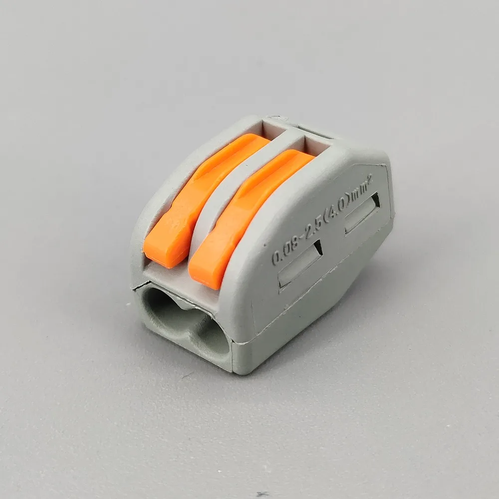 

10pcs 2 Pin Universal compact wire wiring connector conductor terminal block with lever