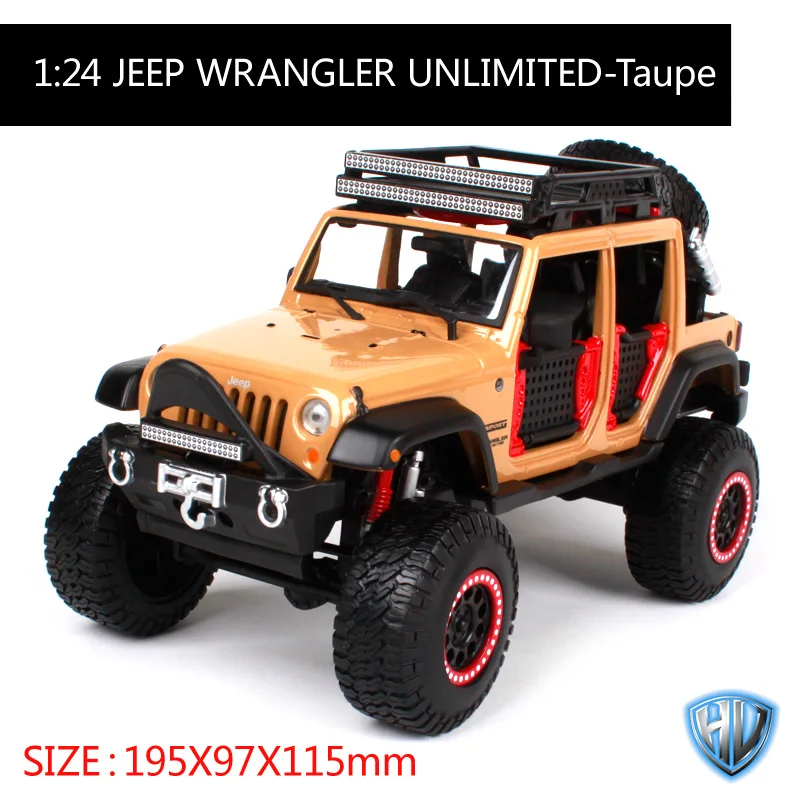 Maisto 1:24 jeep wrangler unlimited желтый серо-коричневый серебряные автомобиля литья под давлением модели автомобиля motorcar версия для мужчин 32523