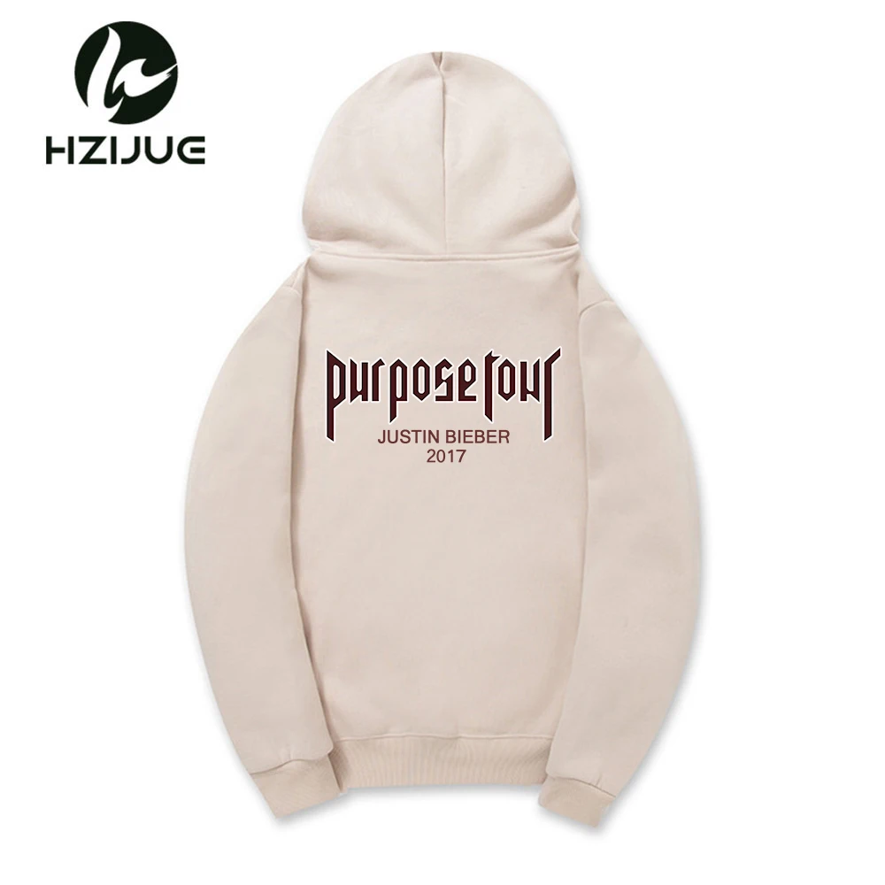 HZIJUE Purpose Tour Sweatshirt 2018 NEW Men Justin Bieber World Tour Man Hoodie Fashion Brand Cool Version Street Pull Hip Hop