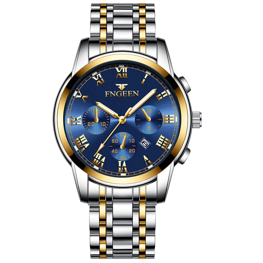 FNGEEN Watches Men Luxury Brand LIGE Chronograph Men Sports Watches Waterproof Full Steel Quartz Men's Watch Relogio Masculino