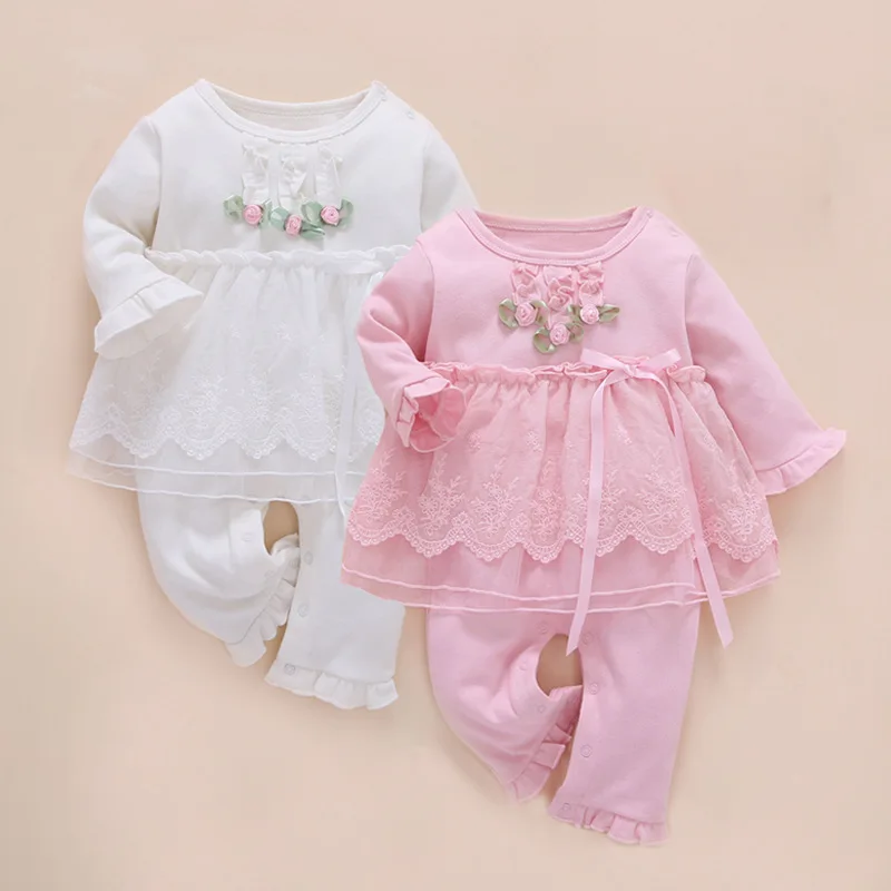 

Baby Girl Romper Newborn Ins Clothes Infant Princess Cotton Jumpsuit Toddler Clothing Lace Skirt Style Romper Baby Clothing New