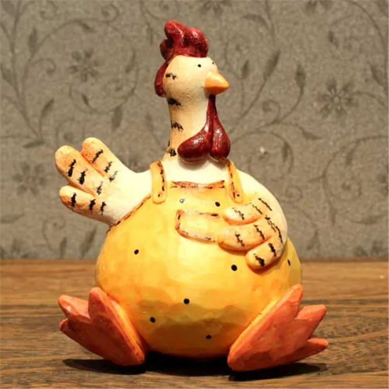 

European Style Table Decoration Figurine & Miniatures Hen Model Resin Craft Vintage Home Decoration Craft