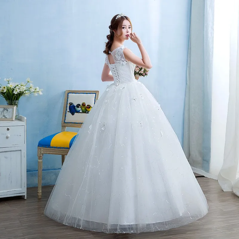 Бальное платье в Корейском стиле с объемным цветочным принтом; Милое Свадебное платье на бретелях; Элегантное свадебное платье; Vestido De Noiva; CC