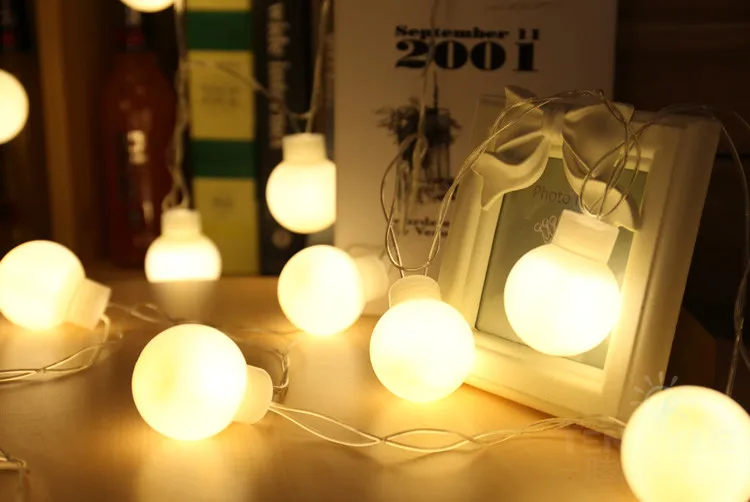 10 м 100LED светильник-шар гирлянды сказочные огни для свадьбы рождественские украшения для дома наружного освещения ЕС вилка/батарея питания