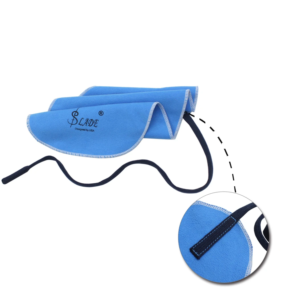 2 Pieces 32*17cm Man-Made Deerskin Flocking Cleaning Wiping Cloth for Music Wind Instruments Saxophone Flute Clarinet 