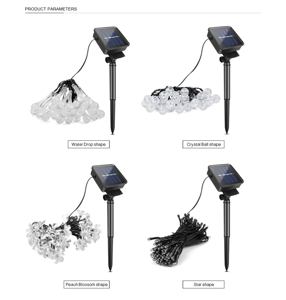 Солнечный СВЕТОДИОДНЫЙ светильник на открытом воздухе для праздника, сада, патио, Декор, Солнечная лампа, гирлянда, сказочный светильник s для украшения сада, двора, Lampy Solarne