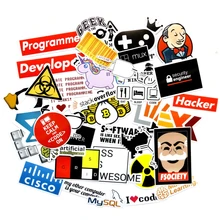 40 Pieces set SQL Programming Geek Hacker Bitcoin developer Language APP Logo Funny Laptop Phone waterproof