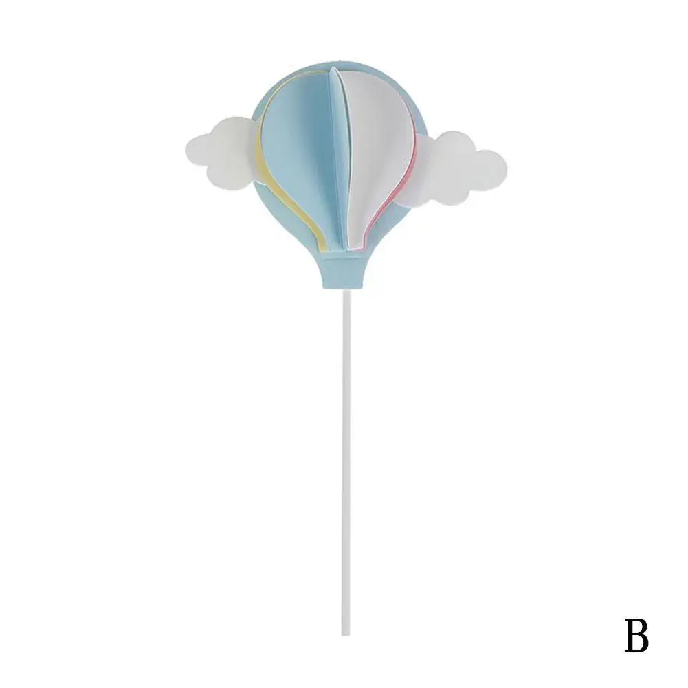 3D стерео складной розовый синий фиолетовый трехмерный воздушный шар торт Топпер для вечерние украшения десерт прекрасный подарок - Цвет: B