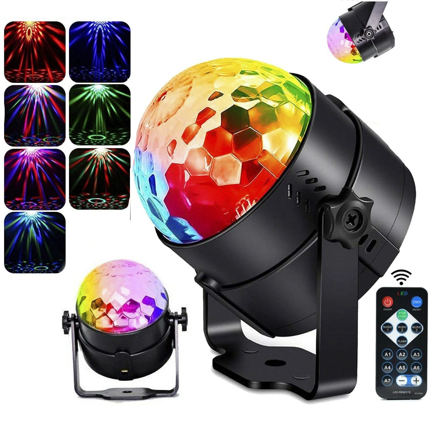 7 видов цветов RGB диско шар свет сценический светодиодный движущаяся головка