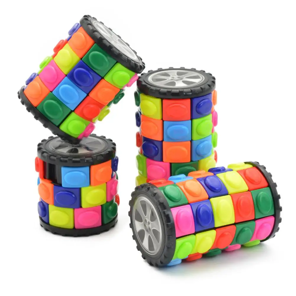 Кукурузная форма Полезная декомпрессия волшебный куб ручной спин анти-стресс DIY цилиндрические Пазлы игрушка 3D Детские Развивающие головоломки игрушки