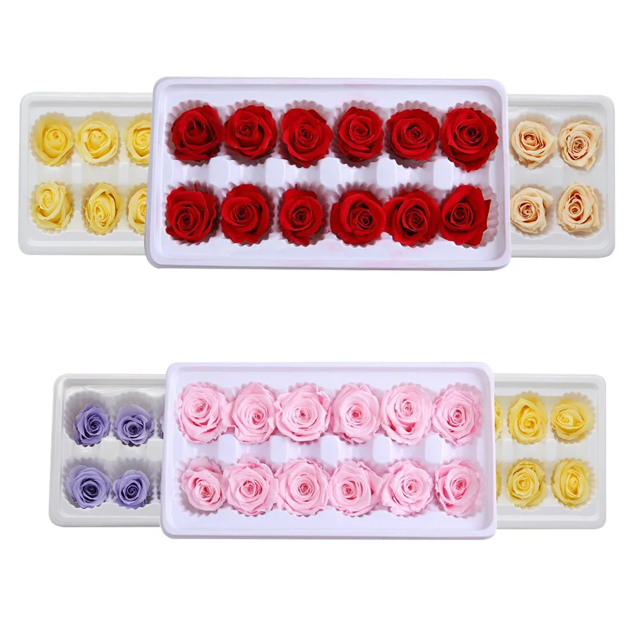 

Christmas Decorations Preserved Eternal Rose Flowers 1 Box Immortal Rose Dried Flower Diy Valentine's Day Mother's Gift