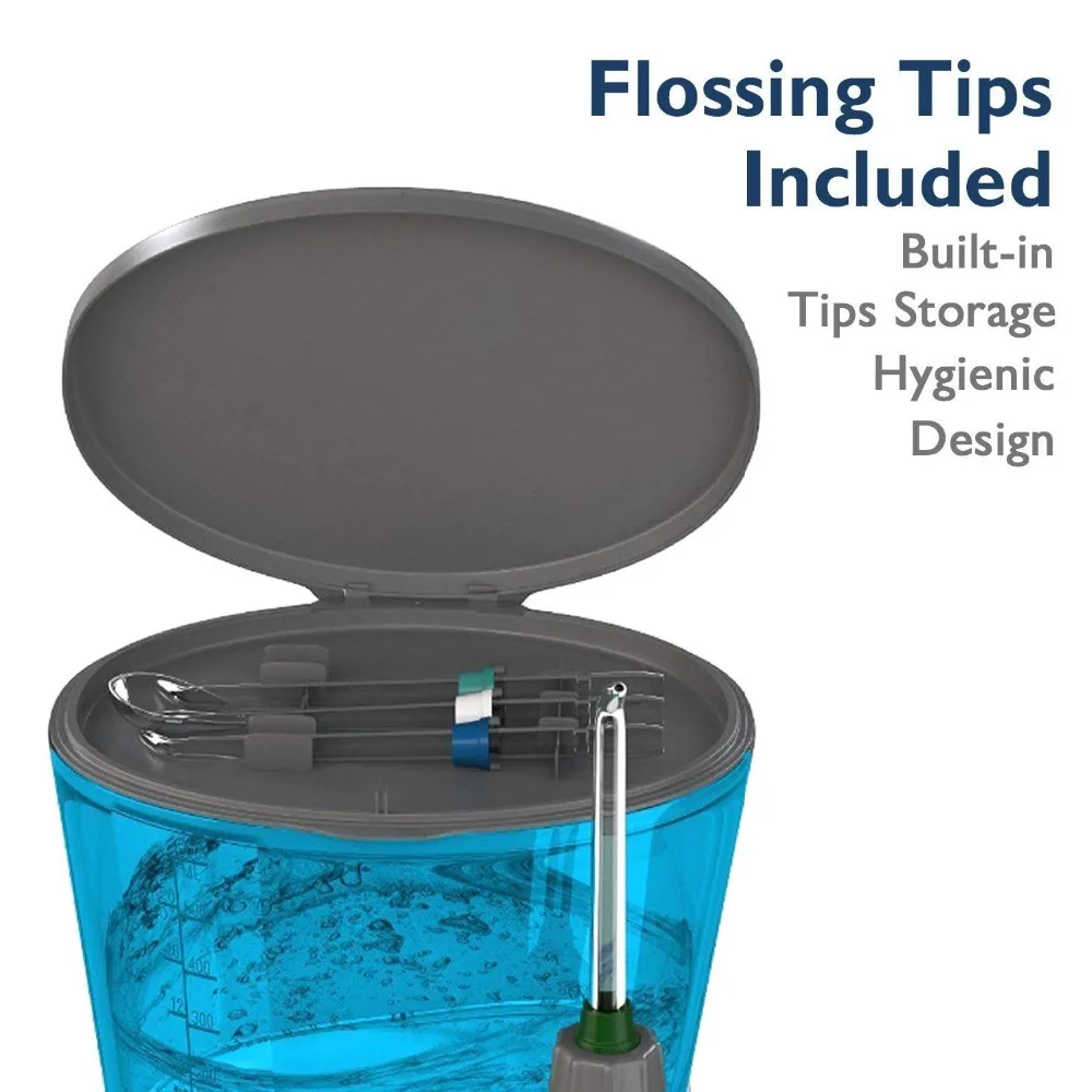 Dental Water Flosser with 3 Interchangeable Nozzles for Deep Cleaning Between Teeth Gumline Braces and Bridges