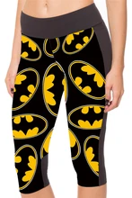 NEW 1085 Sexy Girl Women Summer Comics Batman 3D Prints Workout Stretchy Fitness Elastic Cropped Trousers Leggings Pocket Pants