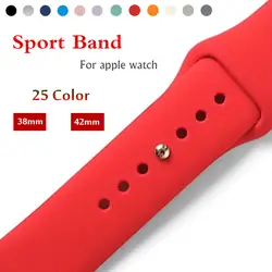 Хохлатый силиконовый спортивный ремешок для мм Apple Watch band 42 мм 44 мм 38 мм/40 correa iwatch Series 4 3 2 1 резиновый браслет на запястье ремешок для часов