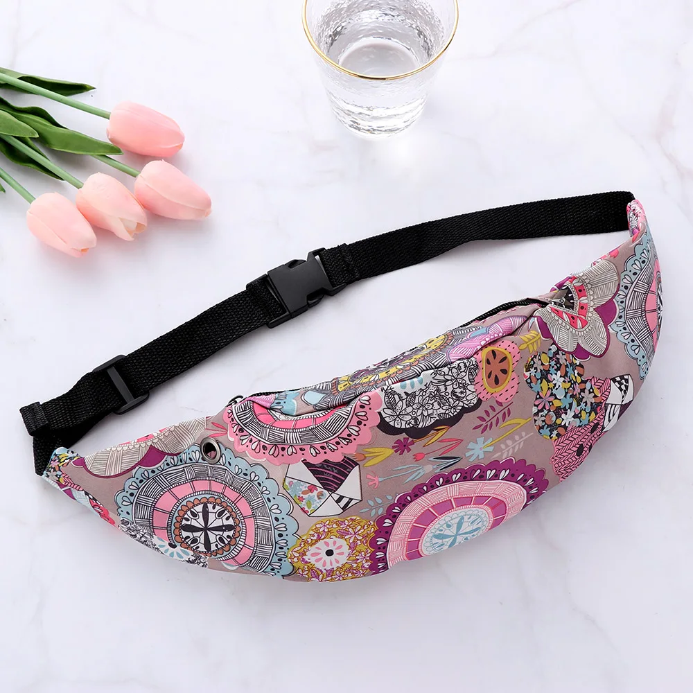 

3D Print Unisex Waterproof Bum Bag Waist Fanny Pack Belt Zipper Bags Women Men Phone Pouch Travel Sport Hip Holiday Waist Pouch