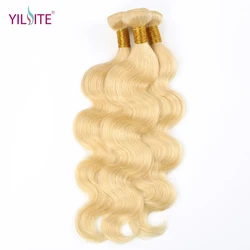 YILITE Brazilian Straight Hair Bundles Weave 1 PC Blonde Full 613 Color Non Remy 100% Human Hair Extensions 10-30Inch YILITE Brazilian Straight Hair Bundles Weave 1 PC Blonde Full 613 Color Non Remy 100% Human Hair Extensions 10-30Inch