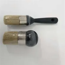 DIY 2 шт. черная деревянная длинная короткая ручка Мел Краска щетина Мел Краска краска ing щетка для воска художественные принадлежности ручной работы инструмент