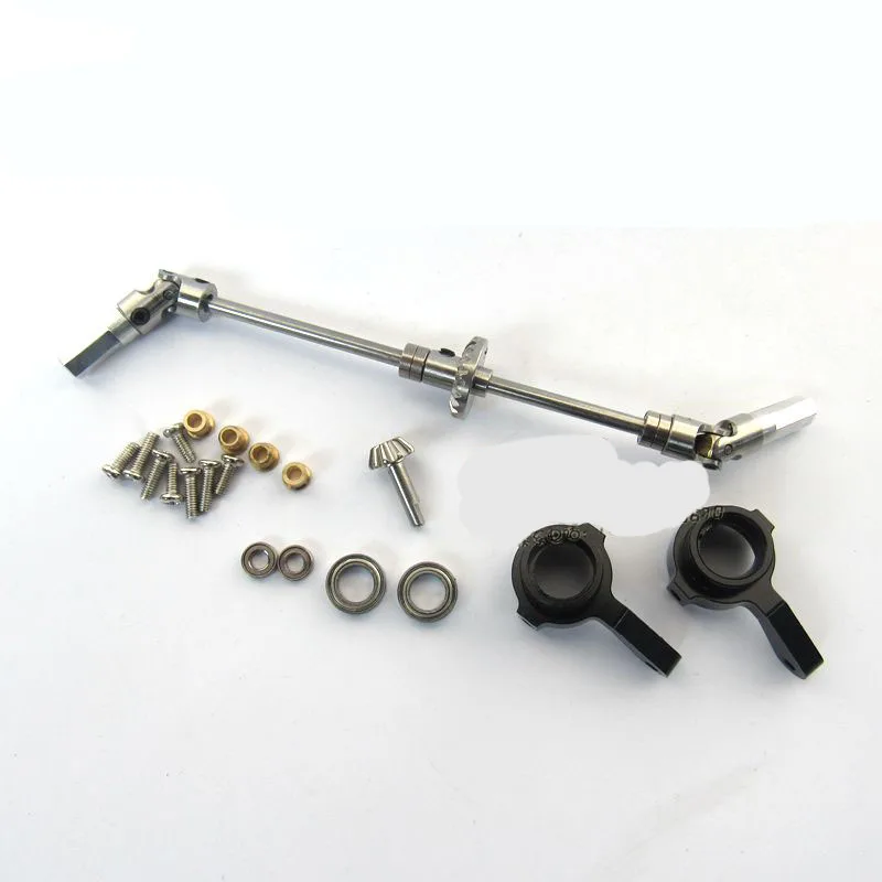 

Front Wheel Axle Universal Joint Steering Upgrade Kit Increase Steering Angle with Steel/Copper Gear for RC Car D90D91 Defender