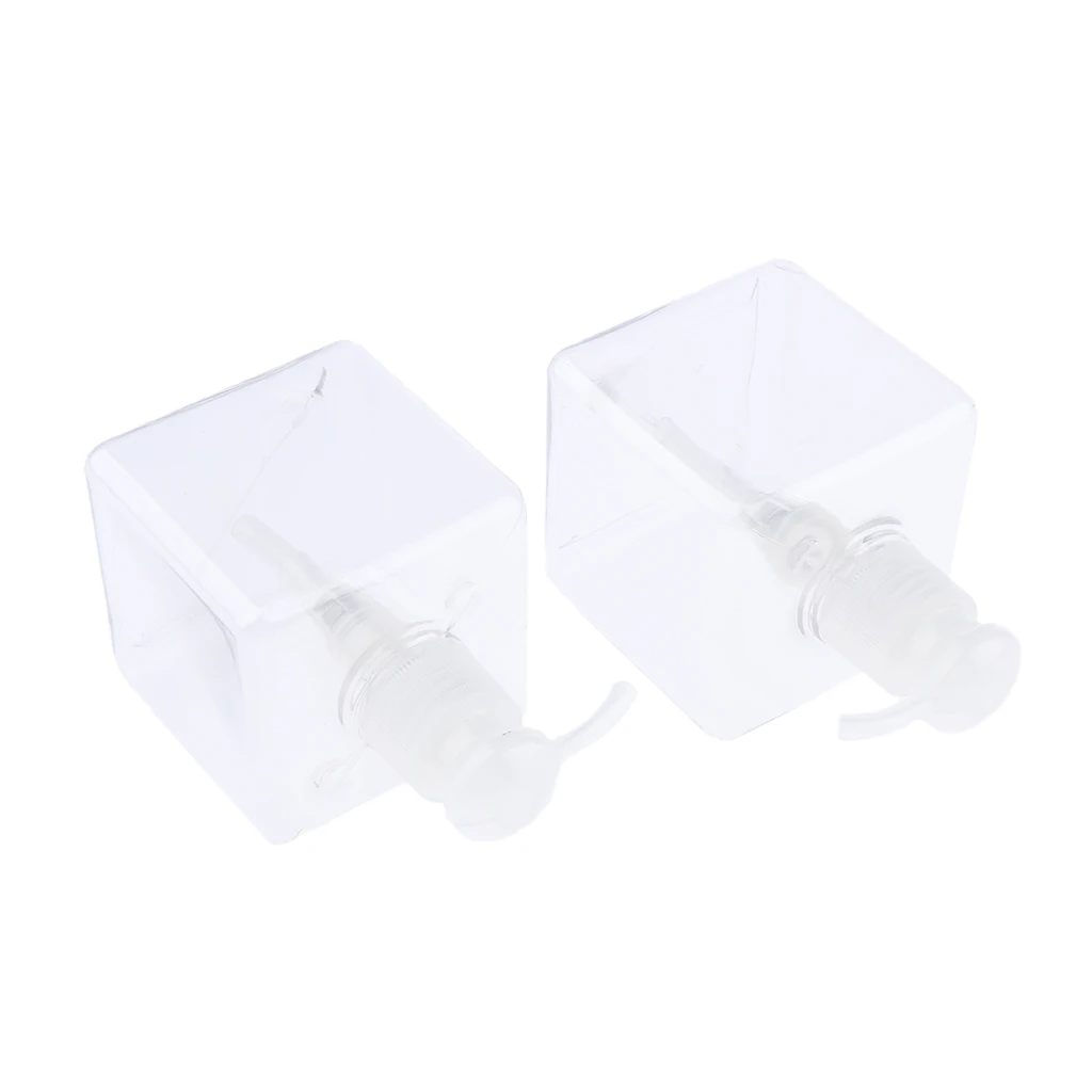2Pieces Empty Plastic Lotion Pump Bottle for Cleansing Oil Cosmetic Cream 250 ML - Transparent/Green/Brown Optional