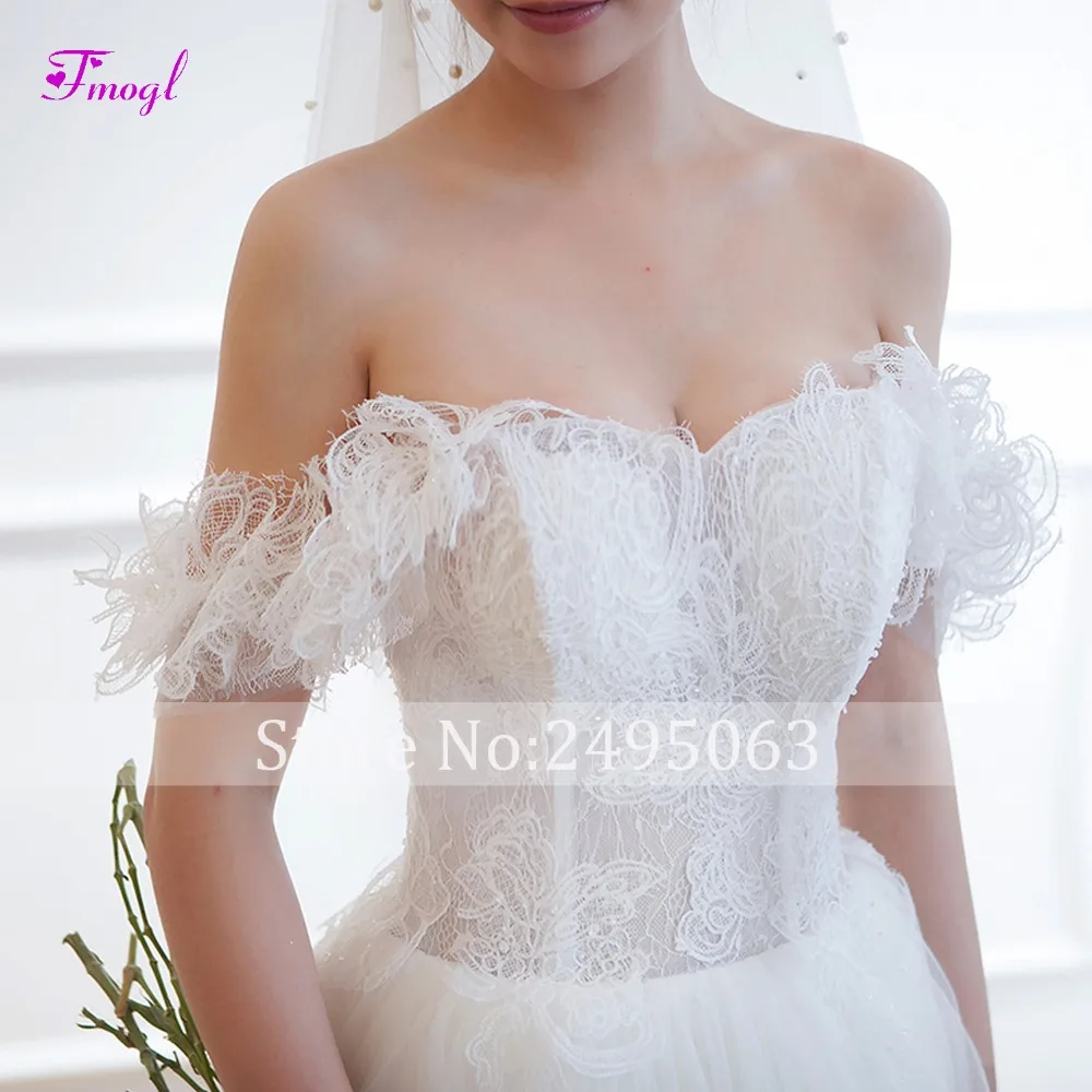 Fmogl Vestido de Noiva/свадебное платье трапециевидной формы с аппликацией в виде сердечек