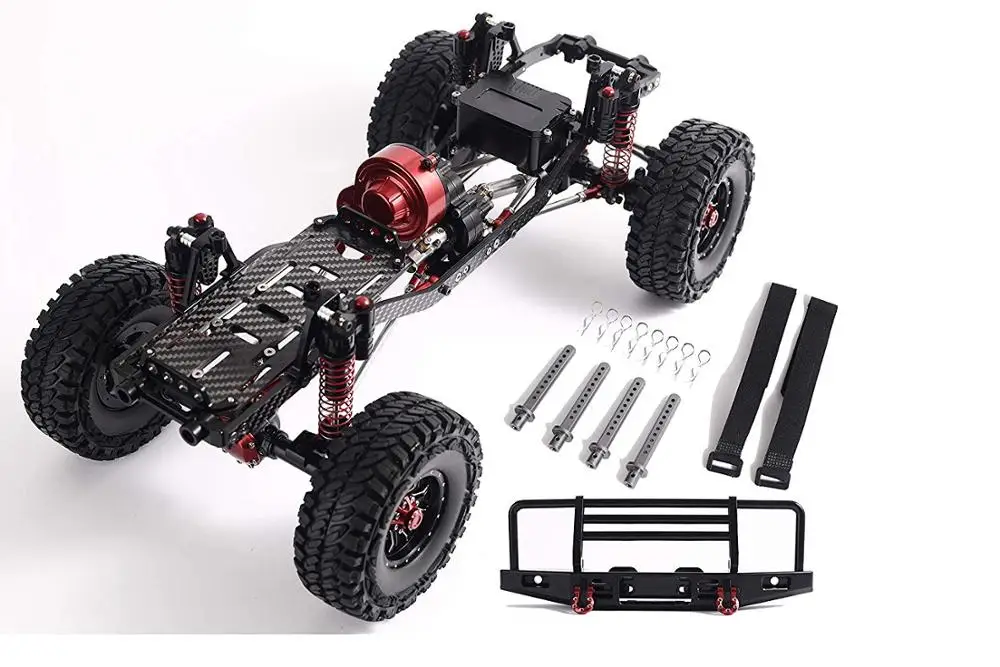 

1/10 RC Car SCX10II 90046 Frame Chassis Aluminum Alloy with Upgraded Version Reverse Gearbox and Reverse Axle(Not Include Power)