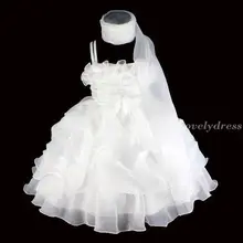 Цветочница Принцессы Свадебное Театрализованное Партия Летию Со Дня Рождения Платье Белого