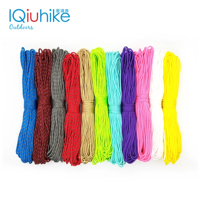 100FT 25FT 100 Colors Dia.2mm One Stand Cores Rope Paracord for Survival Parachute Cord Lanyard Tent Rope For Hiking Camping 1